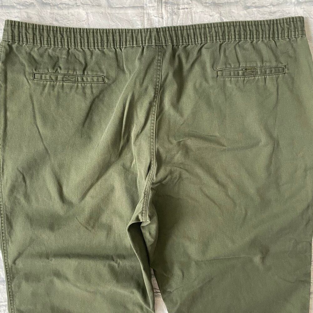 Puritan men XL cotton blend pull on casual chino pants olive green - Picture 11 of 14